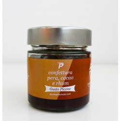 Pear, cocoa and rum jam